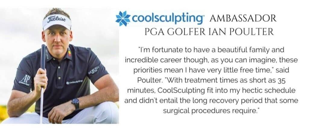 CoolSculpt Male Ambassador PGA Golfer Ian Poulter - Sculpted Contours - Atlanta, GA