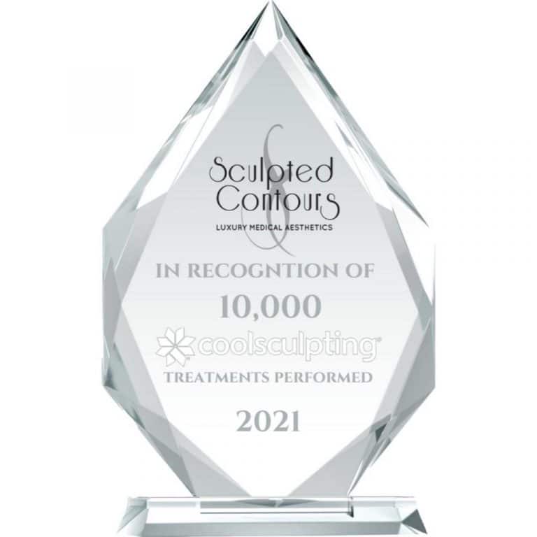 Sculpted Contours Recognition of 10,000 CoolSculpting Treatments Performed 2021 - Atlanta, GA