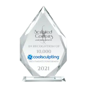 Sculpted Contours Recognized for 10,000 Coolsculpting Treatments Performed in 2021