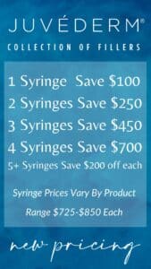 Cost of Juvederm Fillers